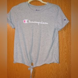 Womans Champion tshirt with tie